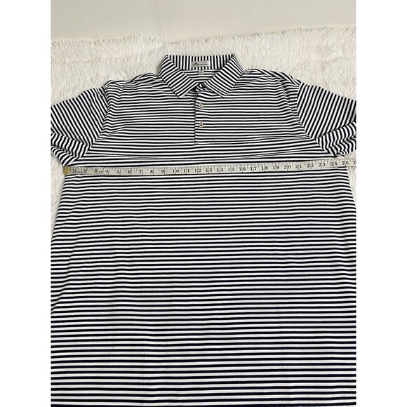 Peter Millar Summer Comfort Golf Polo Shirt Men's XL Blue Striped Short Sleeve - Picture 3 of 13